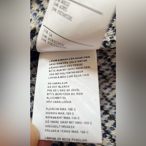 Anthropologie Ocean Funnel Neck Sweater Coat medium $380 boho bohemian - Picture 11 of 11